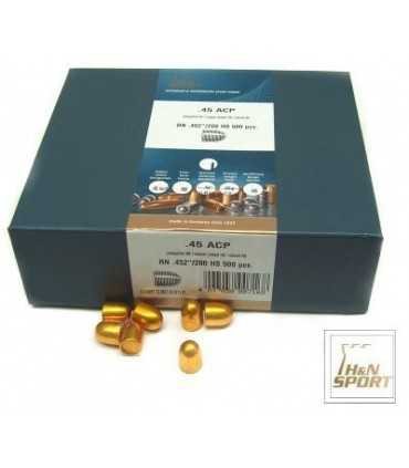 H&N SPORT COPPER PLATED BULLET CALIBER 45ACP 200 GRAIN