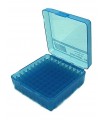Scatola MTM in plastica 100 colpi porta munizioni calibro 38 357 magnum