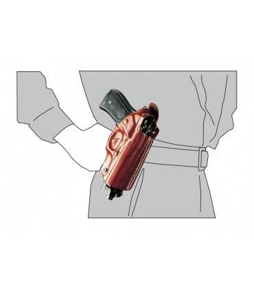 O1 - Horizontal shoulder or belt leather holster, quick release