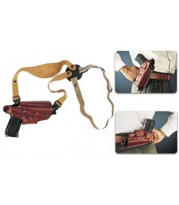O1 - Horizontal shoulder or belt leather holster, quick release