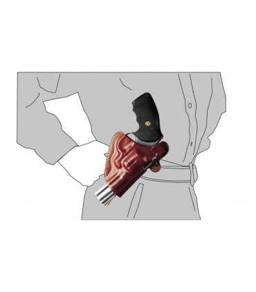 O1 - Horizontal shoulder or belt leather holster, quick release