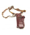 AA1 - Vertical molded leather shoulder holster, adjustable quick release