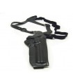 AA1 - Vertical molded leather shoulder holster, adjustable quick release