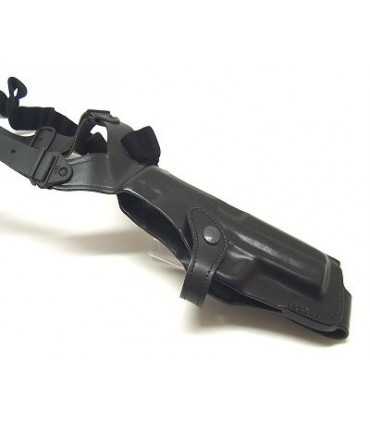 AA1 - Vertical molded leather shoulder holster, adjustable quick release