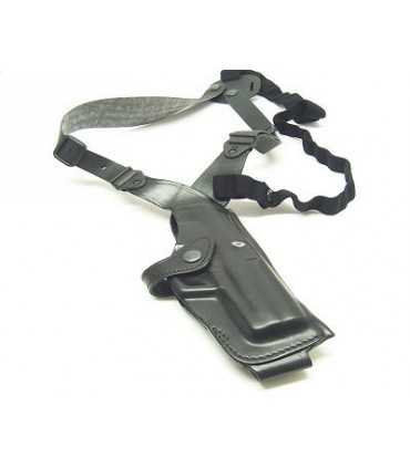 AA1 - Vertical molded leather shoulder holster, adjustable quick release