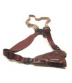 DA1 - Upside down vertical leather shoulder holster, elastic retention