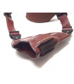 DA1 - Upside down vertical leather shoulder holster, elastic retention
