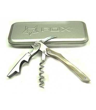 Cavatappi Due Cigni doppia leva manico in vero corno biondo