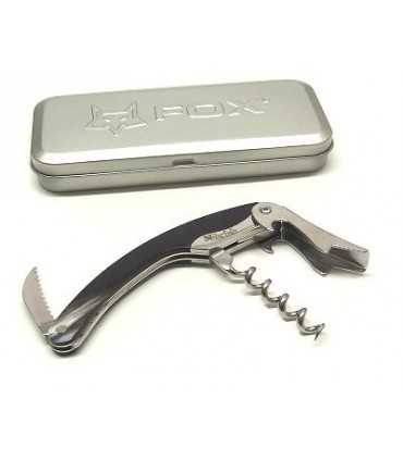 Cavatappi Due Cigni doppia leva manico in vero corno nero