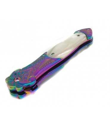 Coltello Albainox Rainbow con apertura rapida inserto madreperla