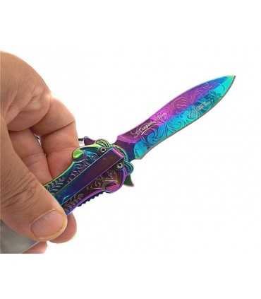 Coltello Albainox Rainbow con apertura rapida inserto madreperla