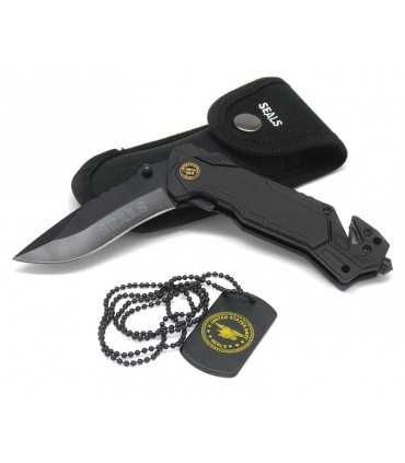 Coltello Albainox da soccorso Seals con manico in metallo