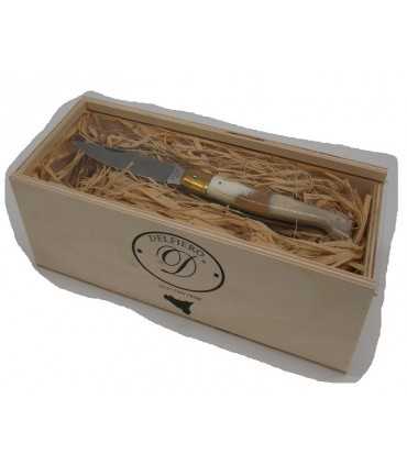 Pattada steak knife 22 cm in horn with Delfiero Selection From box