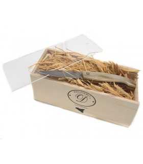 Pattada Figus steak knife in horn with Delfiero Selection From box