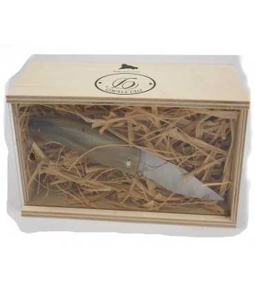 Coltello sardo bistecca Pattada Figus in corno con scatola Delfiero Selection From