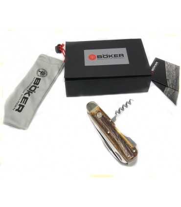Coltello Boker trio CPM CruWear manico in cervo