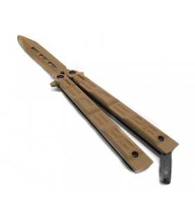 Butterfly Albainox knife handle in desert plastic