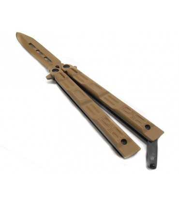 Coltello Butterfly Albainox manico in plastica desert