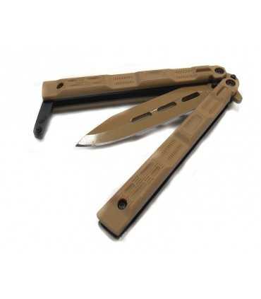 Butterfly Albainox knife handle in desert plastic