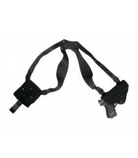 OS2 - Leather shoulder harness with double magazines cases