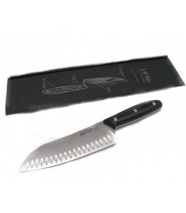 Coltello professionale Due Cigni Santoku lama con alveoli ideale per la carne