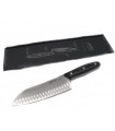 Coltello professionale Due Cigni Santoku lama con alveoli ideale per la carne