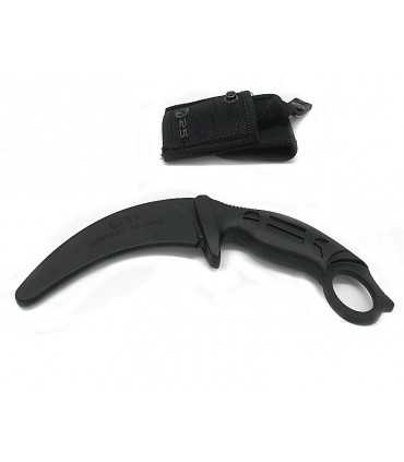 K25 Karambit curved training knife without blade in black abs