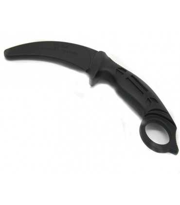 K25 Karambit curved training knife without blade in black abs