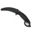 Coltello K25 Karambit curvo da addestramento senza lama in abs nero