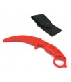 Coltello K25 Karambit curvo da addestramento senza lama in abs rosso