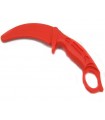 K25 Karambit curved training knife without blade in red abs