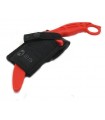 Coltello K25 Karambit curvo da addestramento senza lama in abs rosso