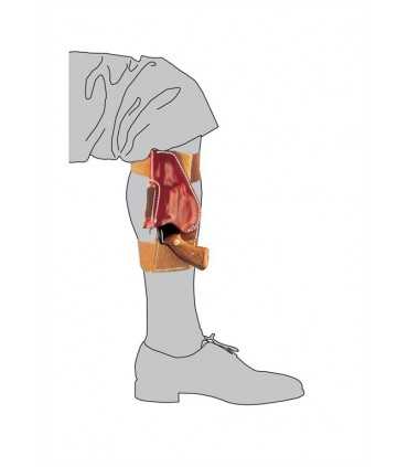 CA1 - Upside down leather ankle holster