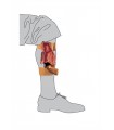 CA1 - Upside down leather ankle holster