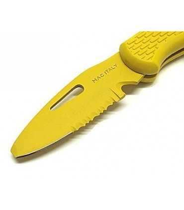 Coltello Mac da barca giallo con trattamento idroglider A87BPT3