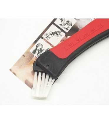 Mac coglifunghi knife with red handle and black rubber