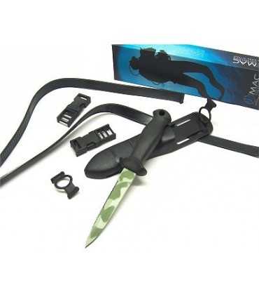 Knife Mac Sub camo green blade 11 cm