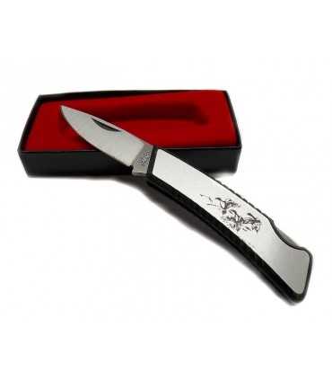 UTICA KNIFE WITH DUCK ENGRAVED ON THE HANDLE