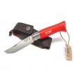 Coltello Opinel inox numero 8 manico rosso con fodero