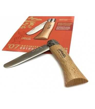 Opinel round end knife number 7 with beech handle
