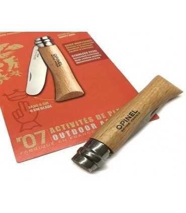 Opinel round end knife number 7 with beech handle