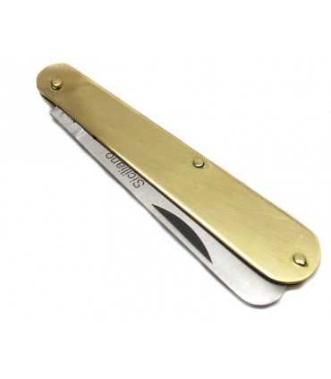 Coltello rasolino siciliano 1121 cm 17 ottone