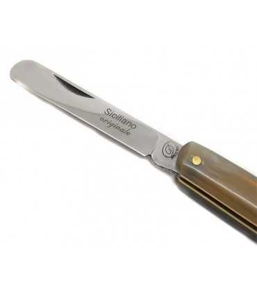 Coltello rasolino siciliano corno 1424 cm 17