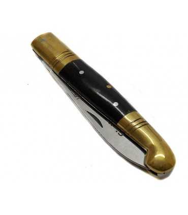 Coltello siciliano Sicilia Araba manico corno nero lama 8 cm