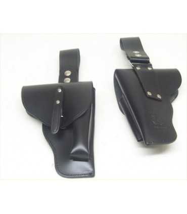SC1 - Leather belt flap holster with magazine case