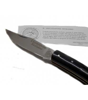 SICILIAN LICCASAPONE KNIFE WITH HORN HANDLE