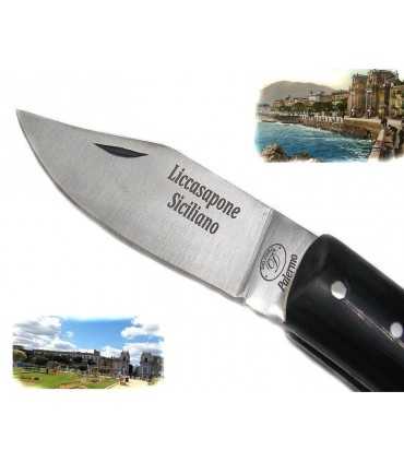 Coltello siciliano liccasapone manico corno