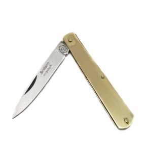 Coltello siciliano 17 cm con manico in ottone e lama in acciaio inox