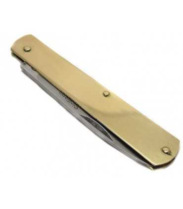 Coltello siciliano 19 cm con manico in ottone e lama in acciaio inox