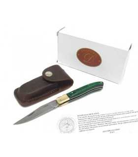 Coltello siciliano Spaduzza Siciliana con manico in legno e fodero in cuoio